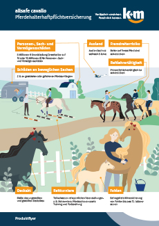 Produktflyer zur Pferdehalterhaftpflicht allsafe cavallo
