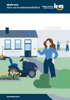 Hausbesitzerin mit Haus und Garten
