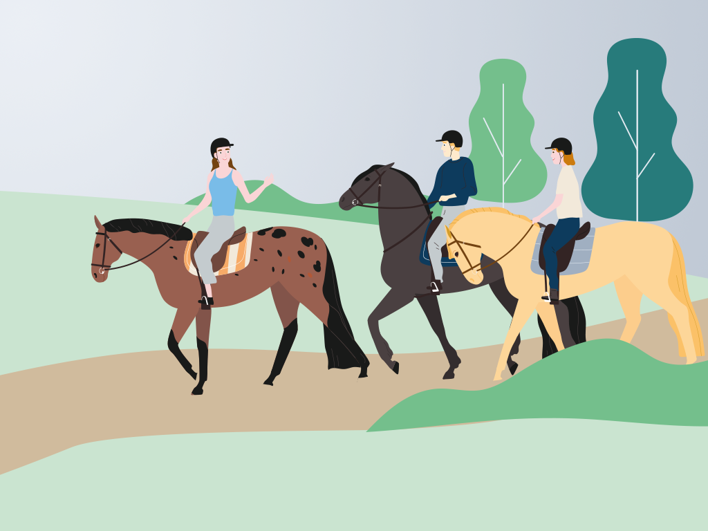 Reiter mit Pferden – allsafe cavallo